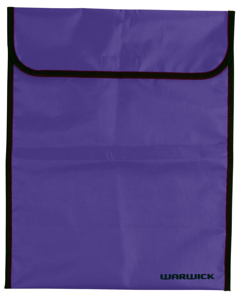 Warwick Homework Bag Velcro Large Fluoro Purple