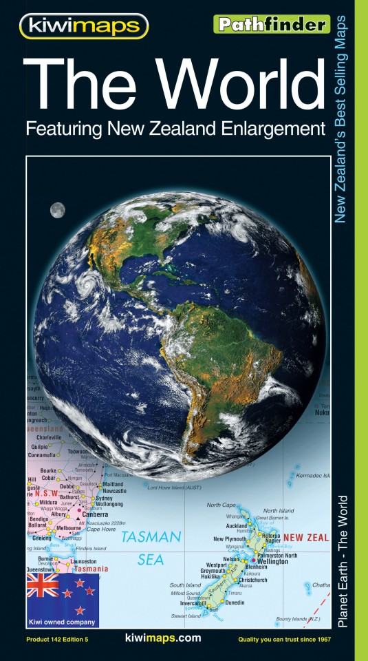 Kiwimaps World Political Sheet Map 690x1000mm