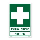 Te Reo Safety Sign Awhina Turoro - First Aid Pvc image