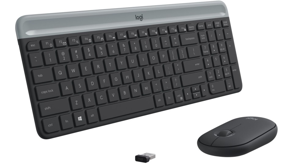 Logitech Keyboard Mouse Combo MK470 Wireless Slim Graphite