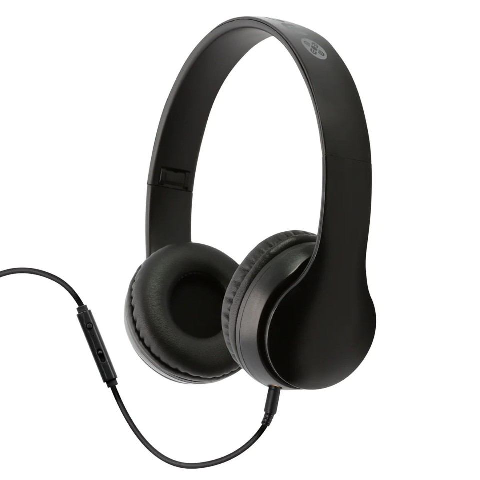Moki Flip Headphones With In-line Mic Black
