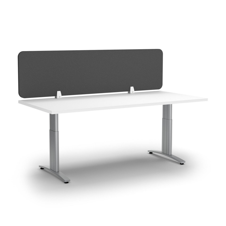 Desk Screen 1500Wx400H Dark Grey
