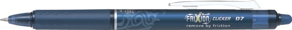 Pilot Frixion Clicker Ballpoint Pen Retractable Erasable 0.7mm Blue Black