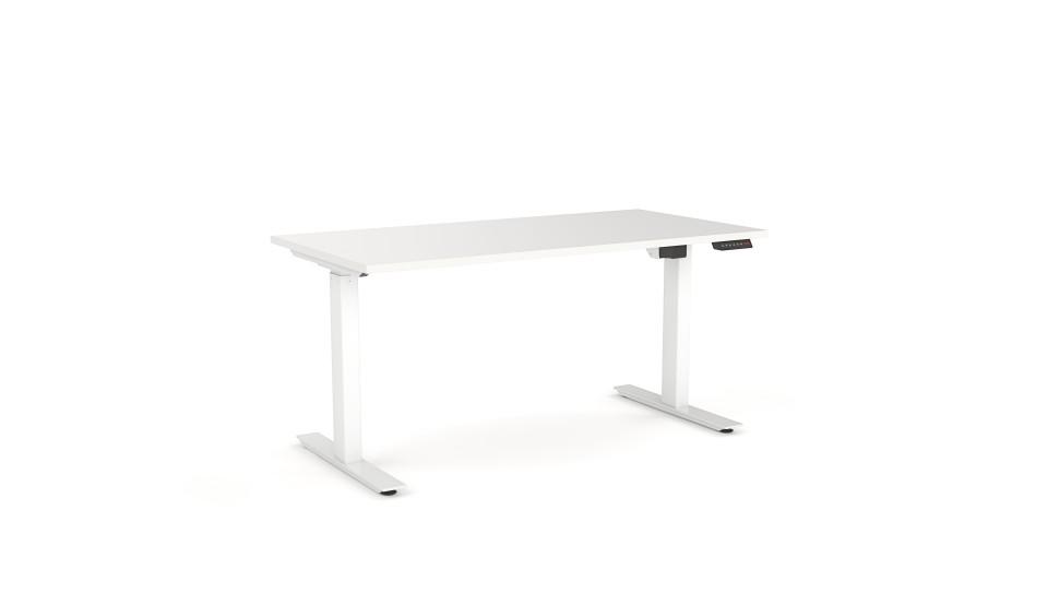 Agile Electric 2 Column Desk 1500Wx800Dmm White Top / White Frame