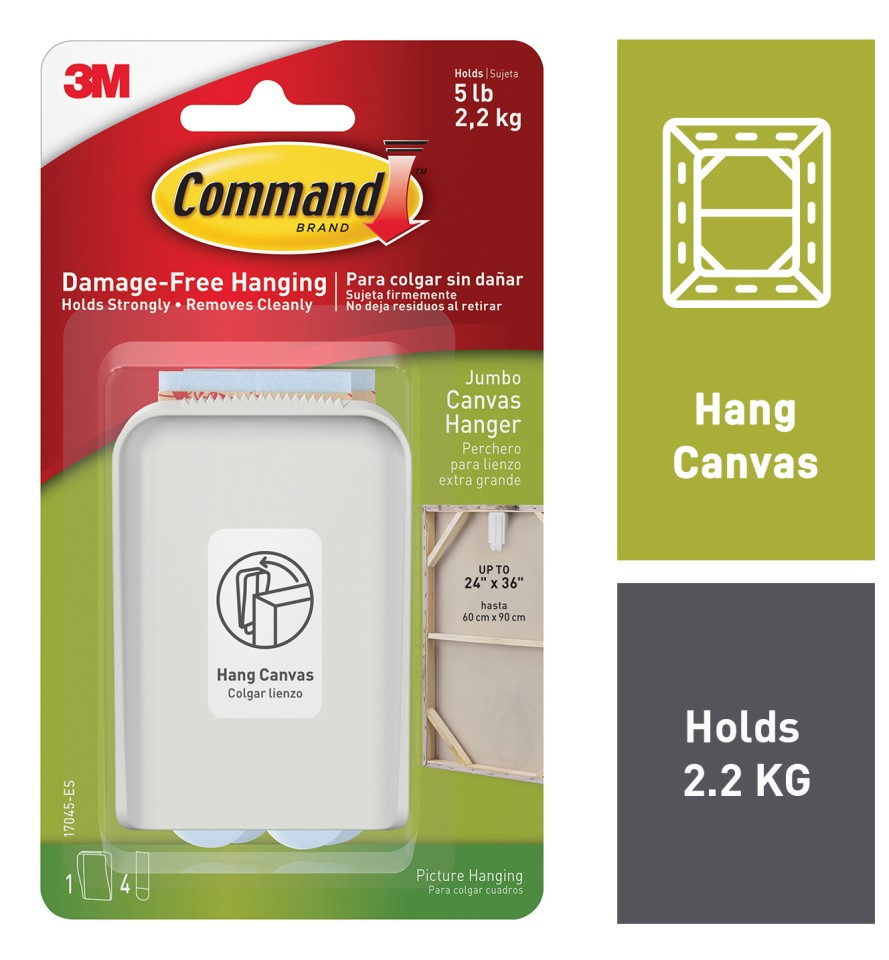 3M Command Jumbo Canvas Picture Hook Pack 1
