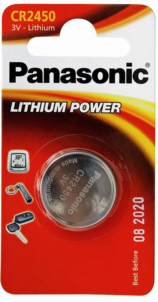 Battery Cell Cr2450 3V Panasonic Lithium