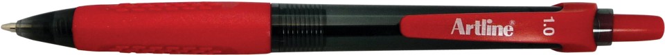 Artline Ikonic Grip Ballpoint Pen Retractable 1.0mm Red Box 12