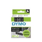 Dymo D1 Labelling Tape 12mmx7m White On Black image