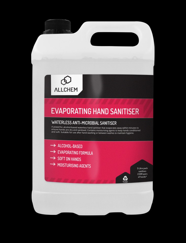 Allchem Evaporating Hand Sanitiser 5 Litre FK-ACEHS05