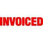 X-Stamper Self-Inking Stamp 'Invoiced' With Red Ink image