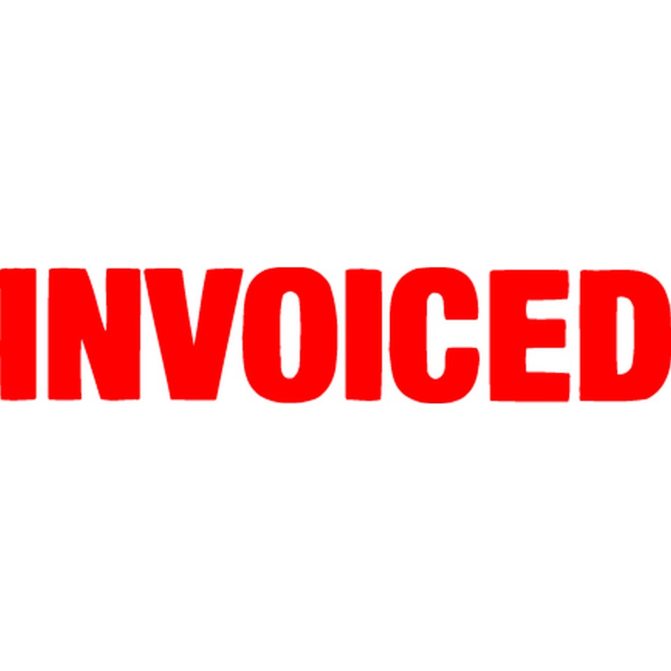 X-Stamper Self-Inking Stamp 'Invoiced' Red