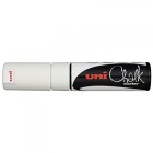 Uni Chalk Marker Chisel Tip 8.0mm White image