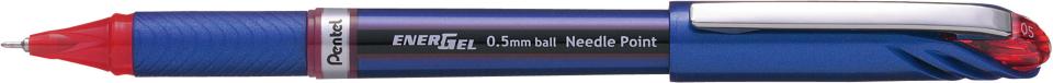 Pentel Energel Gel Ink Pen Metal Tip Needle Point 0.5mm Red