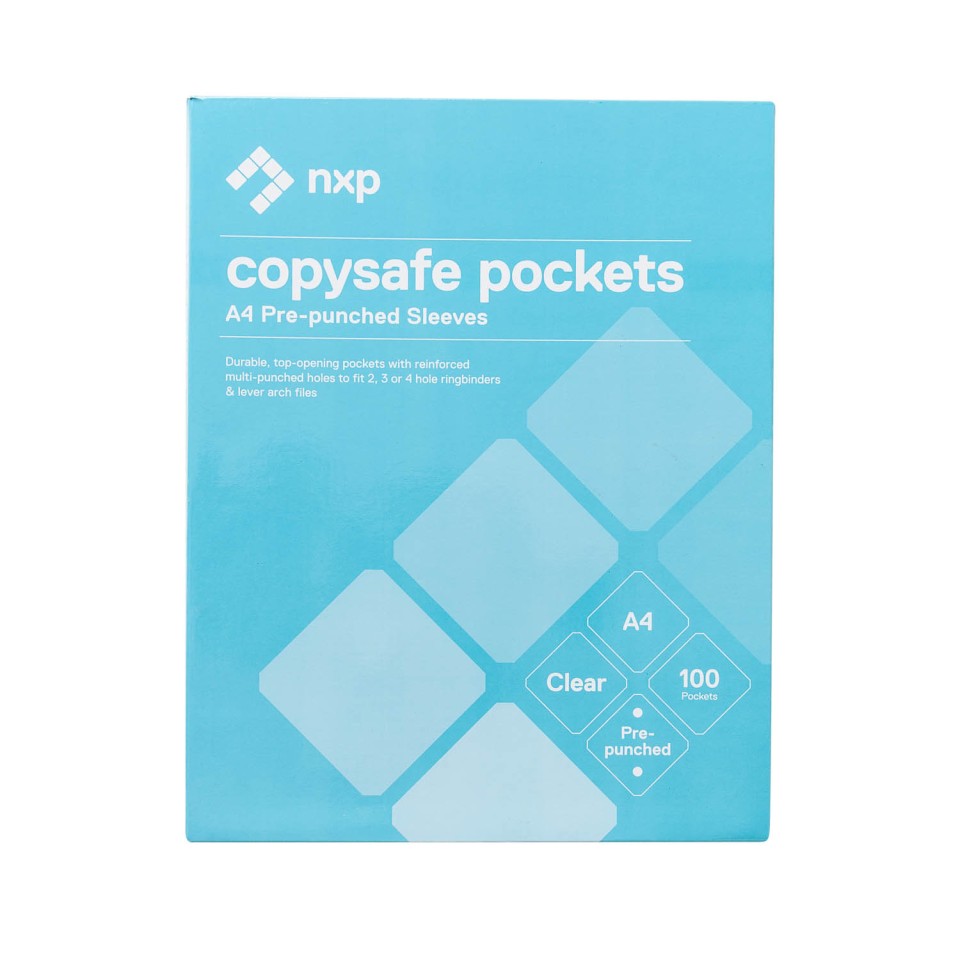 NXP Copysafe Pocket Sheet Protectors A4 Box 100
