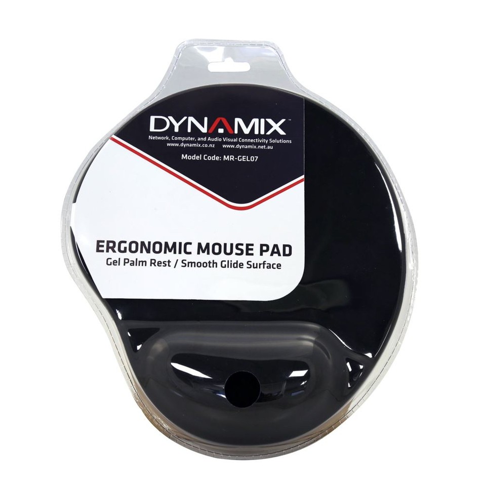 Dynamix Mouse Pad Ergonomic Gel Palm Black