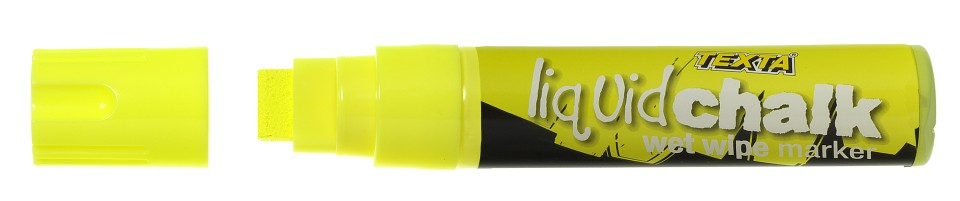 Texta Liquid Chalk Marker Wet-Wipe Jumbo Chisel Tip 15.0mm Yellow