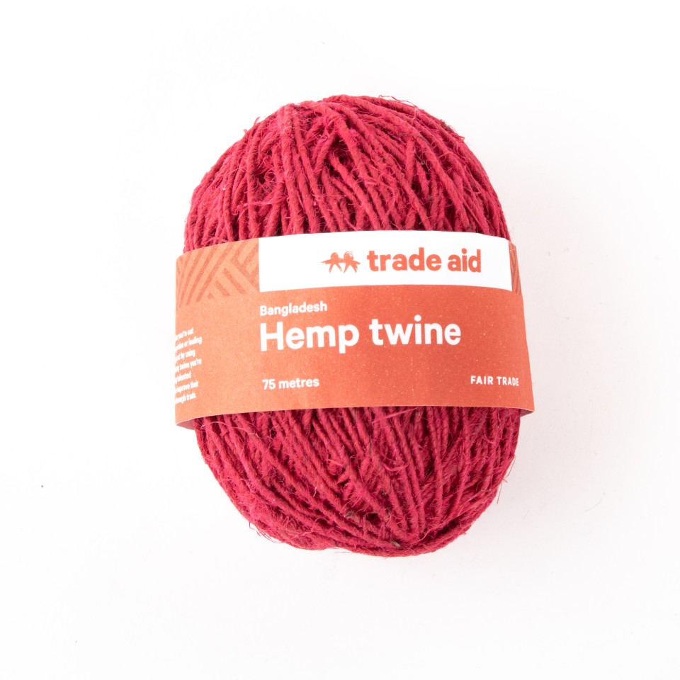 Trade Aid Red Organic Twine Hemp