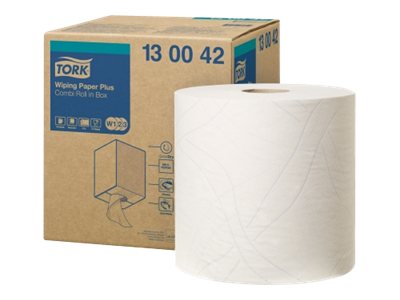 Tork W1 W2 W3 Wiping Paper Plus Combi Roll 2 Ply 130042 White Roll 750