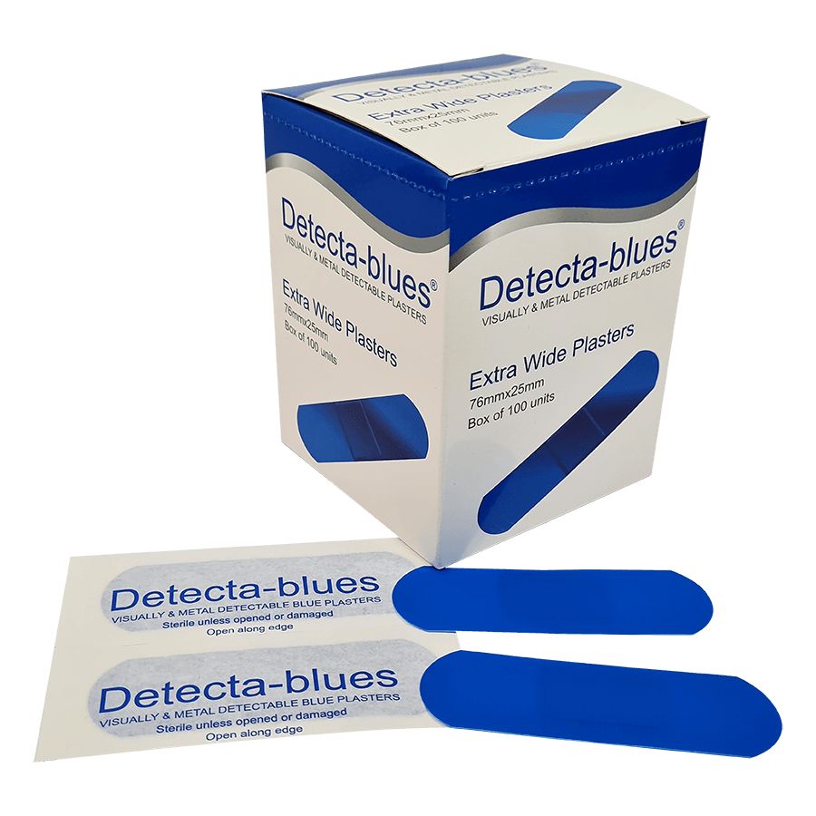 DTS Medical Detecta-blues Plasters Metal & Visually Detectable 76x25mm Blue Box 100