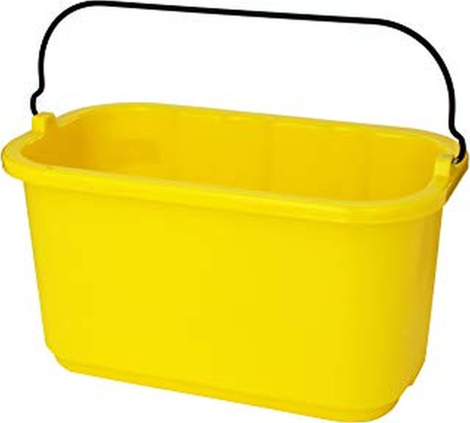 Rubbermaid Yellow Executive Caddy Pail Bucket 9.5 Litre