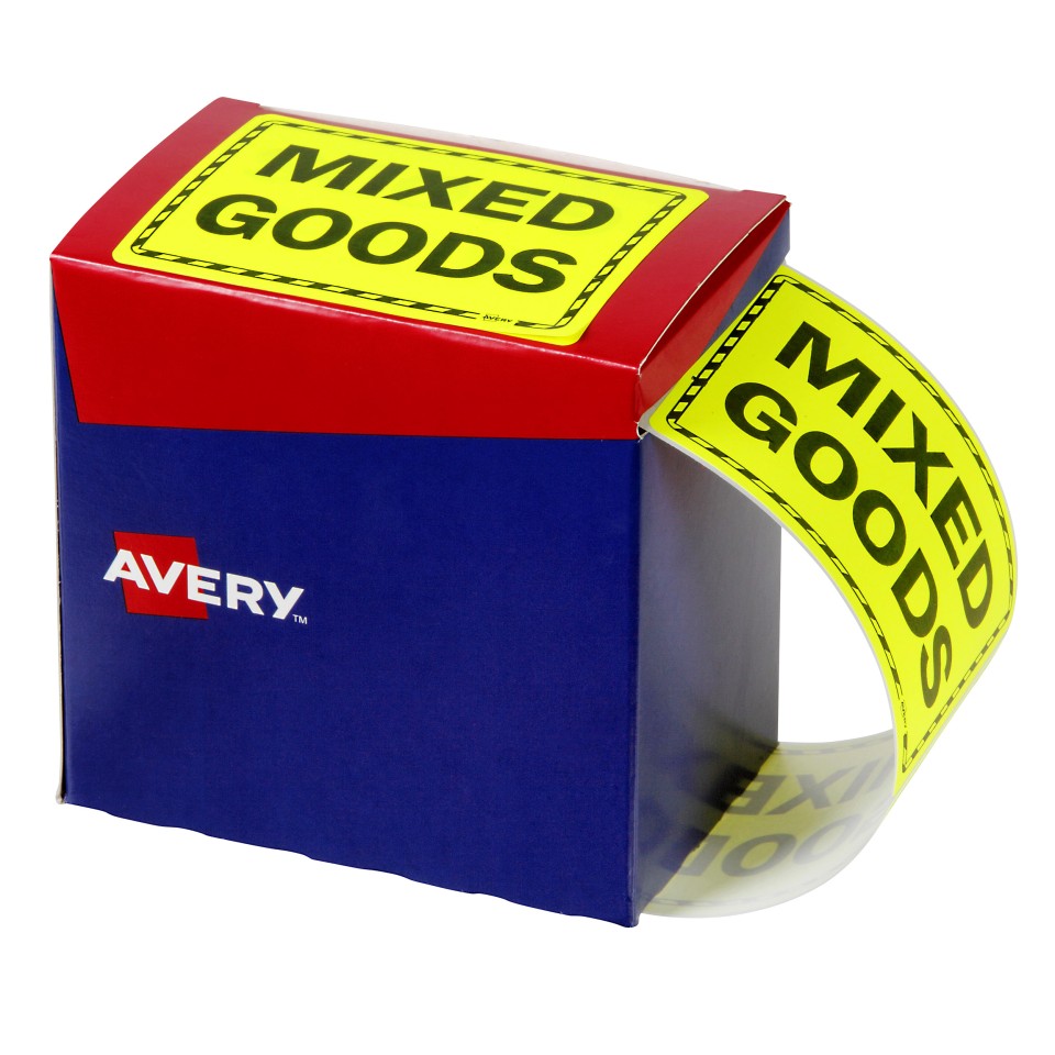 Avery Mixed Goods Dispenser Labels 125x75mm 750 Labels 932614