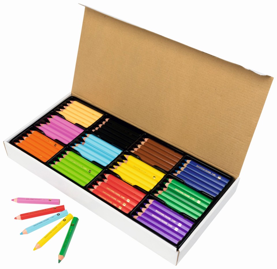 Ec Coloured Pencils Jumbo Stubby Pack 120