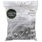 Dixon Rubber Bands Assorted sizes Bag 500g image