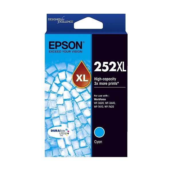 Epson DURABrite Ultra Inkjet Ink Cartridge 252XL High Yield Cyan