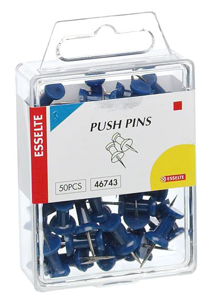 Esselte Push Pins Blue Pack 50