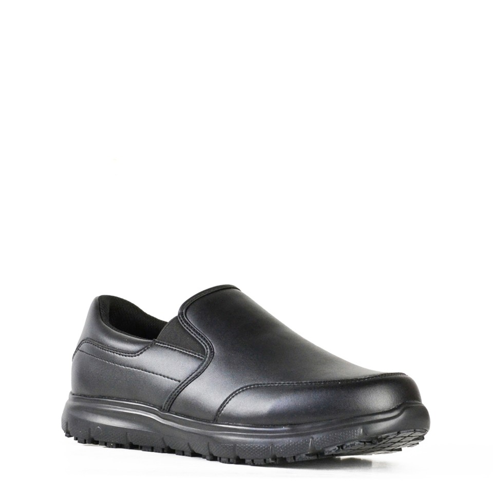 Bata Ice Slip Resistant Black Slip On Shoe Black-3