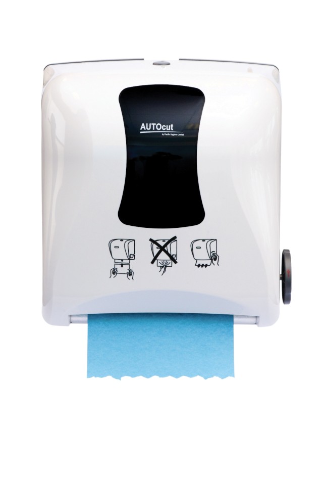 Pacific Hygiene D57W Auto Cut Hand Towel Dispenser White