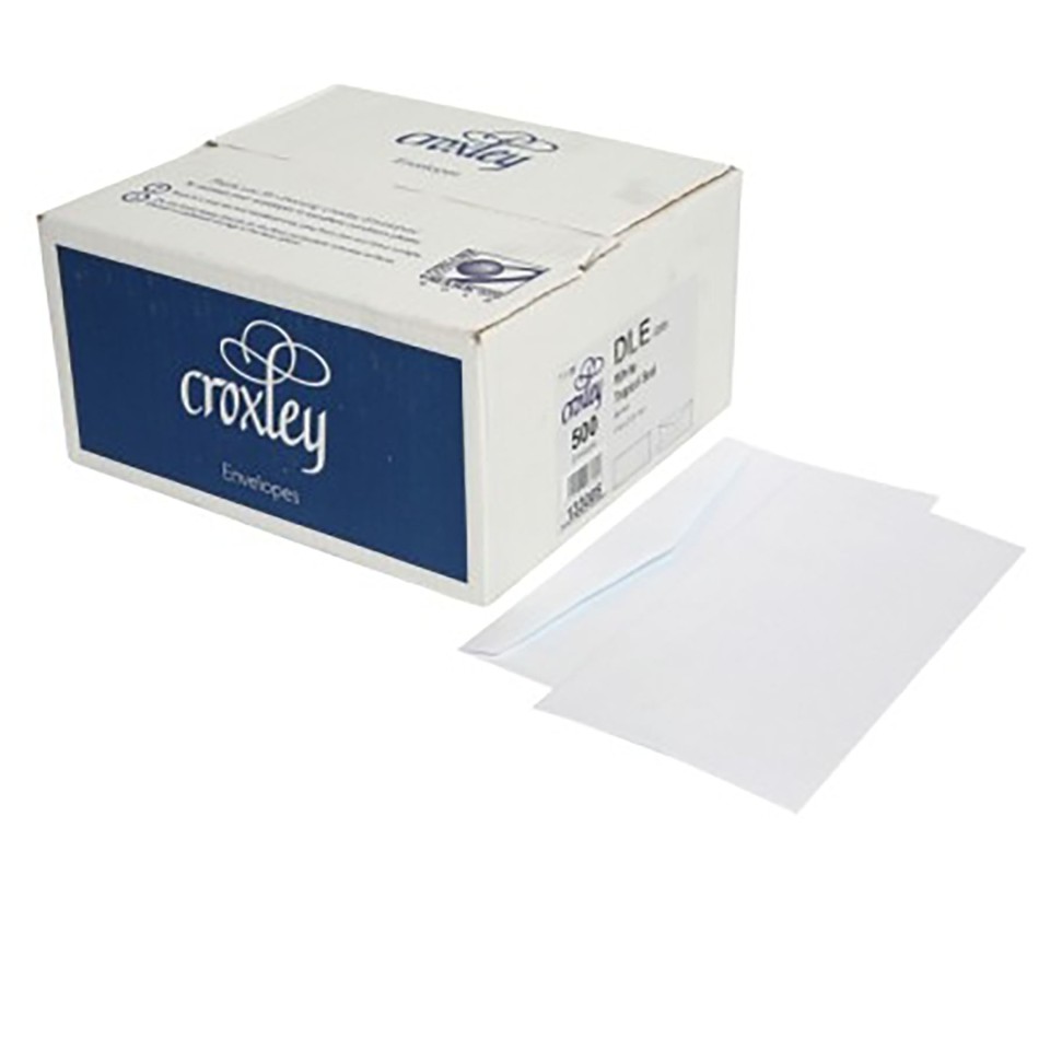 Croxley Envelope Tropical Seal DLE 114mm x 225mm Box 500