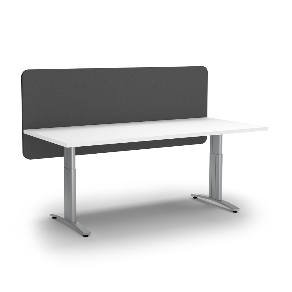 Desk Screen Modesty 1800Wx600Hmm Dark Grey