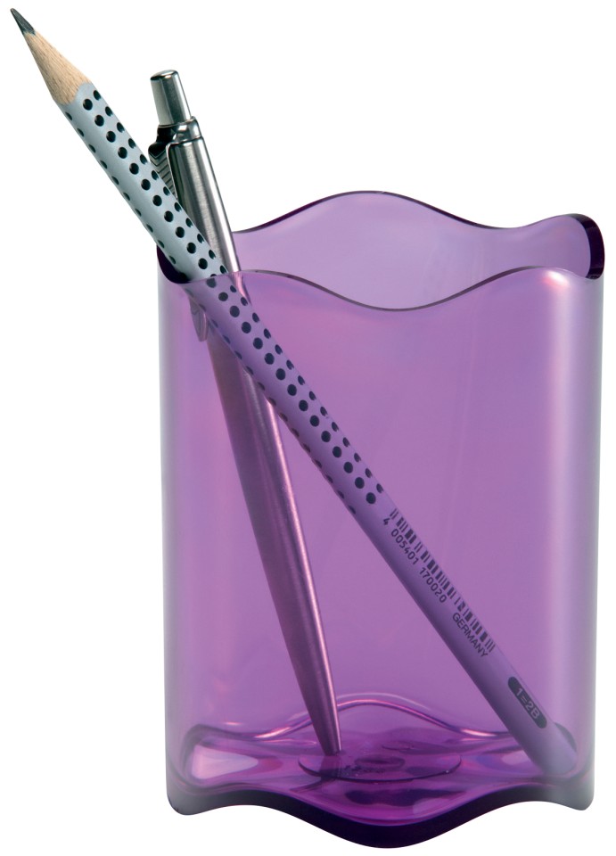 Durable Ice Pen/Pencil Cup Translucent Light Purple