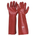 Pro Choice Pvc45 Red PVC Long Gloves One Size Pair image