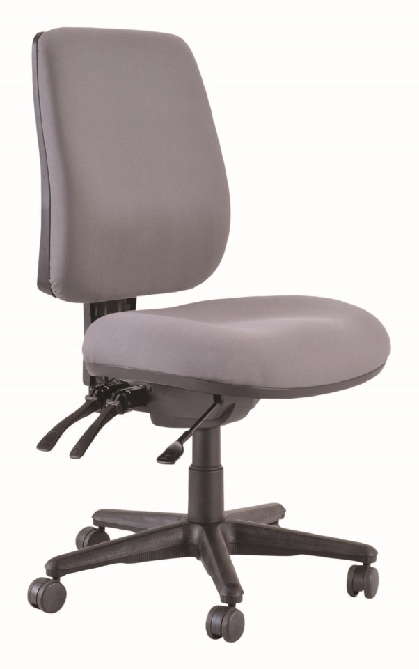 Roma Task Chair 3 Lever High Back Charcoal