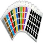Colour Find Flash Labels Colour Dark Grey 19mm Sheet 48 image