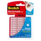 Scotch Mounting Tabs Restickable 2.5 x 2.5cm Pack 18 image