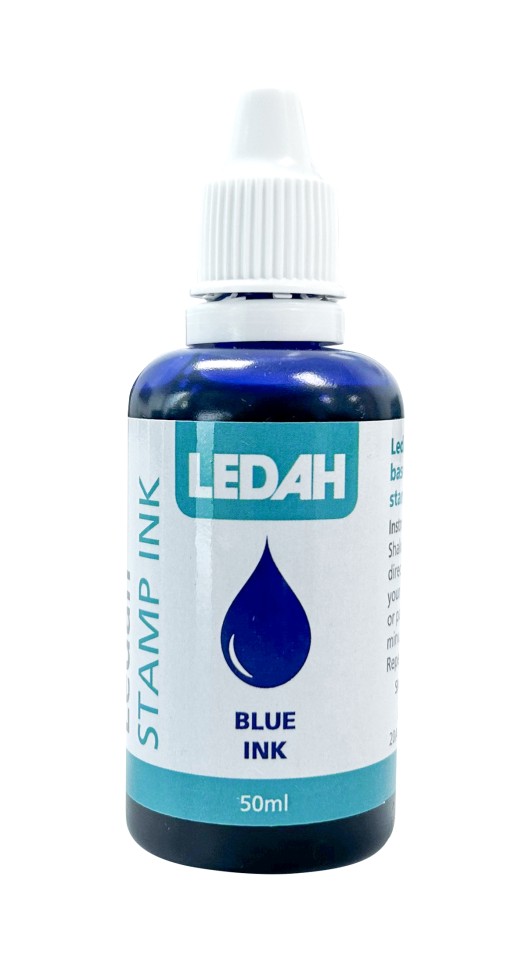 Ledah Stamp Ink 7011 50ml Blue Bottle