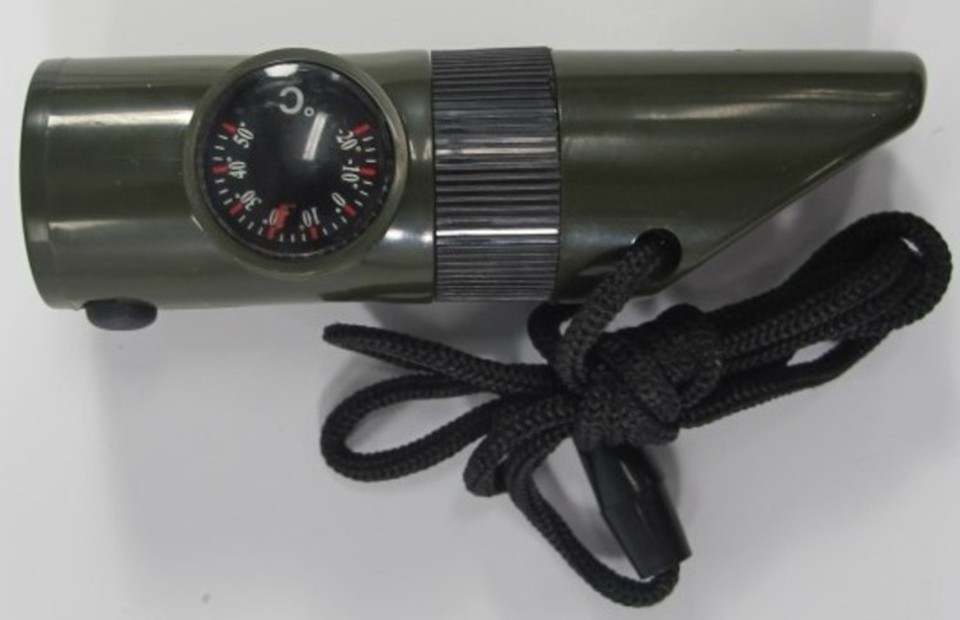 Whistle Compass 5 In 1 Device