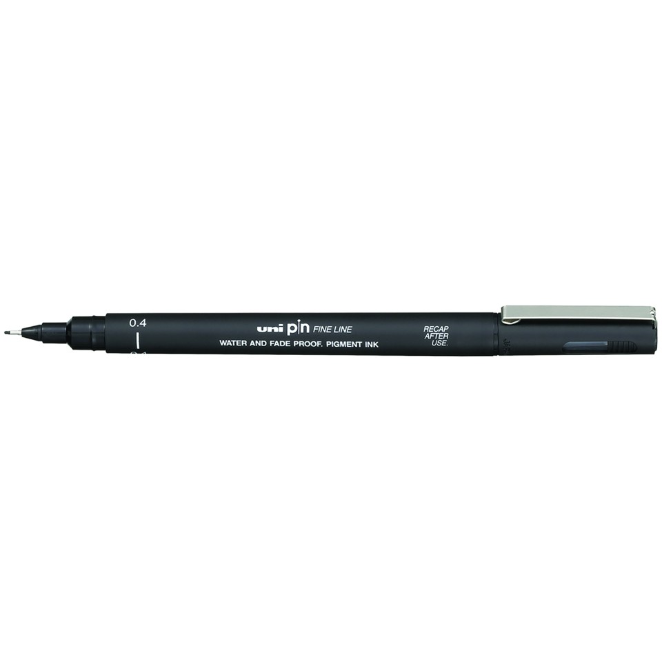 Uni Pin Fineliner Pen Permanent 04-200 0.4mm Black