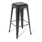 Eden Industry Black Bar Stool With Seat Pad image