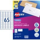 Avery Quick Peel Address Labels Sure Feed Laser Printers 38.1 x 21.2mm 1625 Labels (959012 / L7651) image