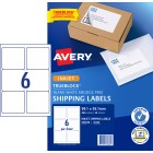 Avery Shipping Labels with Trueblock for Inkjet Printers 99.1 x 93.1mm 300 Labels (936038 / J8166) image
