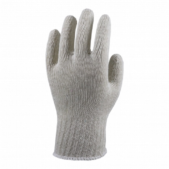 Lynn River Fox Gloves Polycotton Knit Medium Natural Pack 12 Pairs