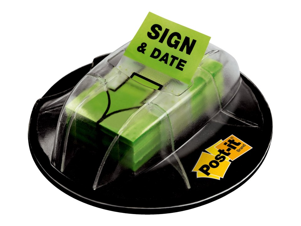 Post-it Flags 680-HVSD 25x43mm Sign and Date Dispenser