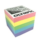 Olympic Memo Cube Refill Full Height Assorted Colours image