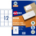 Avery Quick Peel Address Sure Feed Inkjet Printers 63.5 X 72mm Pack 600 Labels (936063 / J8164) image