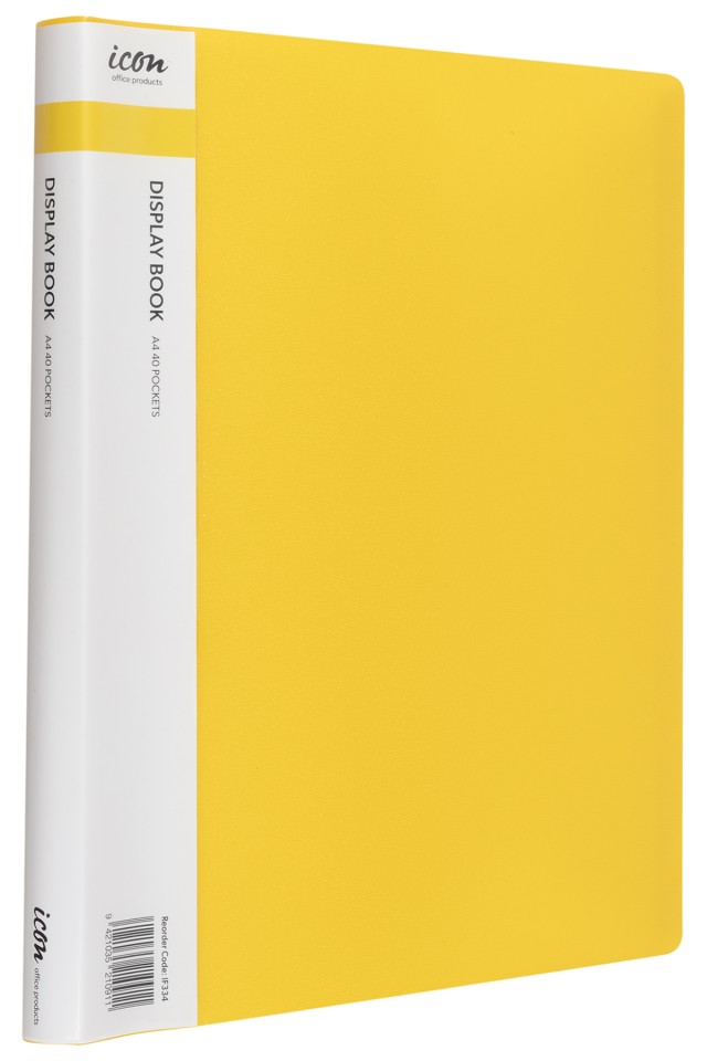 Icon Display Book A4 40 Pocket Yellow