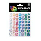 Craft Gems Self Stick Assorted Colours And Sizes Pack 56 image